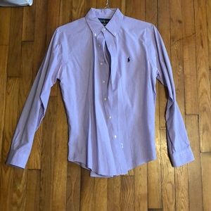 Lavender plaid shirt Ralph Lauren